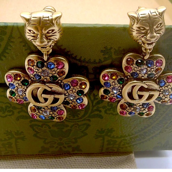 Gucci Feline Head  Earrings Authentic - Picture 16 of 16